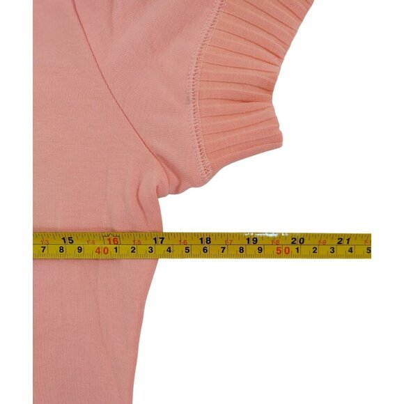 Hooded sweatshirt with zip on the front, short sleeves in pink, size S, NWOT. - Picture 9 of 10